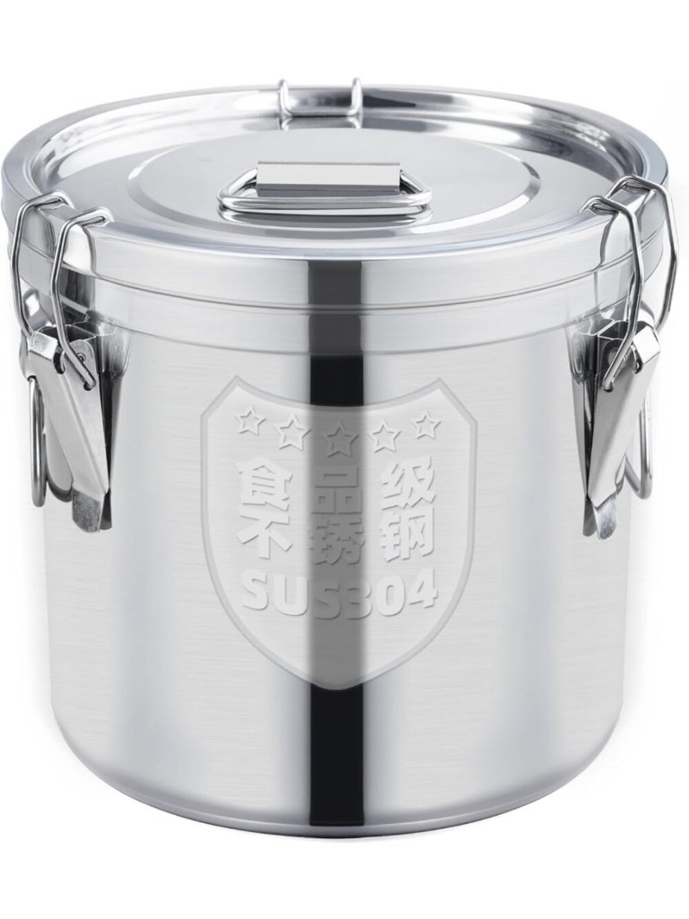 Airtight 12L Stainless Steel Food Storage Container with Lid & Lock - 404 Oz